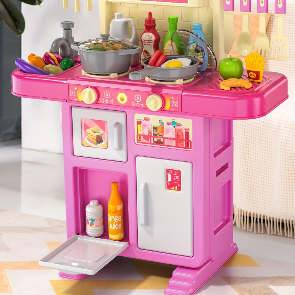 Pretend Play Kitchen Playset with Lights & Sounds, Interactive Toy Kitchen Accessories for Toddlers Ages 3+ — image 5