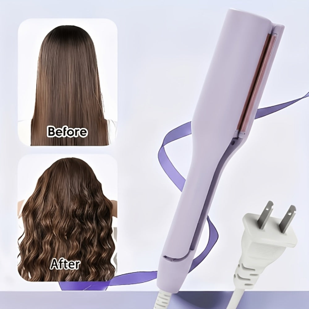 32mm Curling Iron 30-Second Rapid Heat – Adjustable Temperature U-Shaped & M-Shaped Long-Lasting Curls Salon-Smooth Frizz-Fre