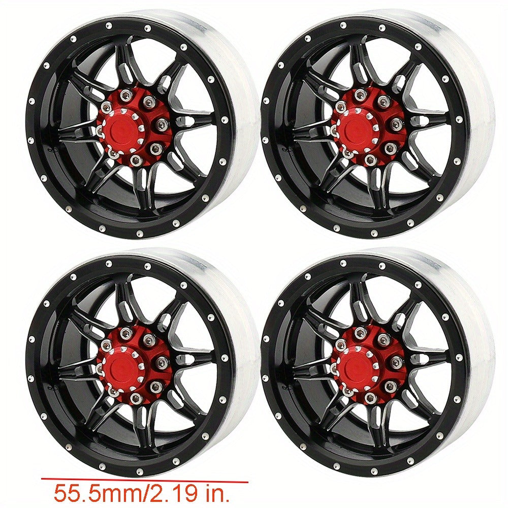 1.9" Beadlock Wheel Rims for RC Crawler 4pcs with the Listed Color, Size or Set Options for Everyday Use — image 3