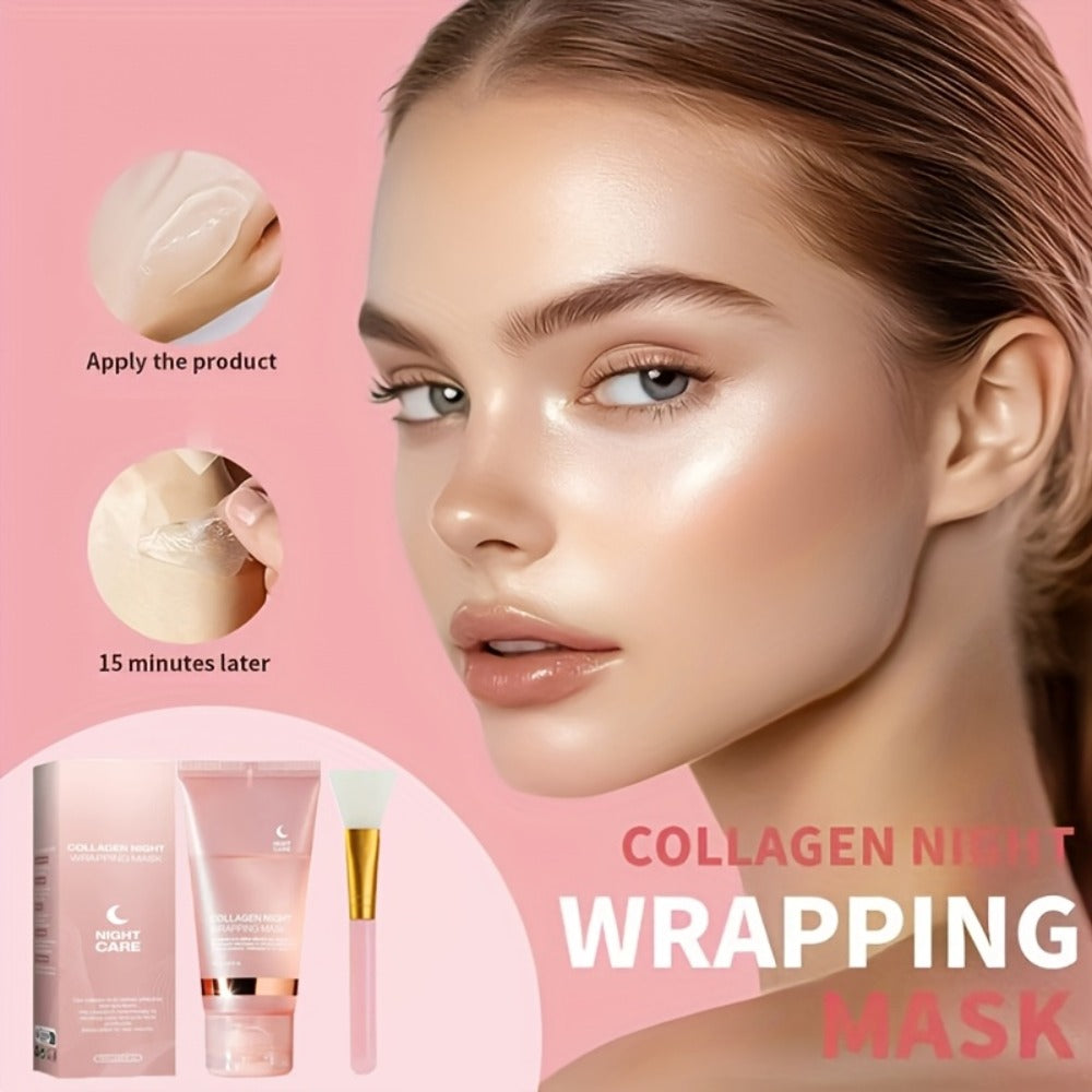 Collagen Overnight Sleeping Mask 3pcs 75g - Niacinamide Hyaluronic Acid Intensive Lifting Sleep Off Face Mask for Women — ima