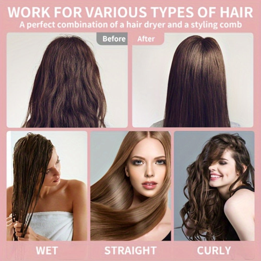 Rotating Hot Air Brush 2-in-1 Auto Curl & Straighten Styling Comb, One-Step Salon Blowout Results at Home — image 5