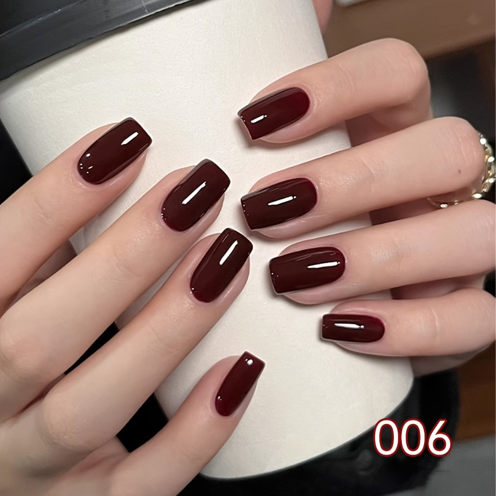 Gel Nail Polish Nine-Piece Ancola Red Solid Gel Set for Gradient and Ombre Nail Art in One Grid Case — image 10
