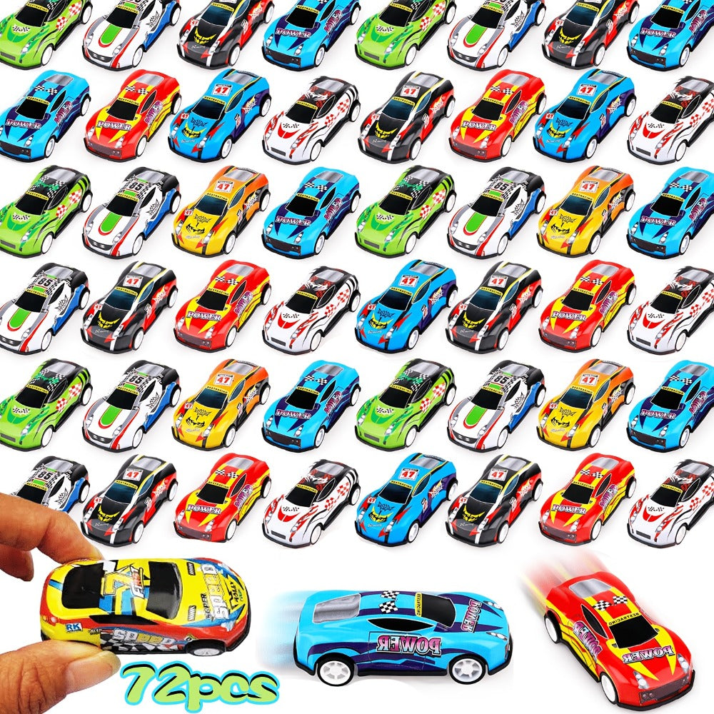Pull Back Cars Bulk 72 Pack, Mini Race Cars Pull Back and Go Toy Vehicles for Kids Birthday Party Favors — image 1