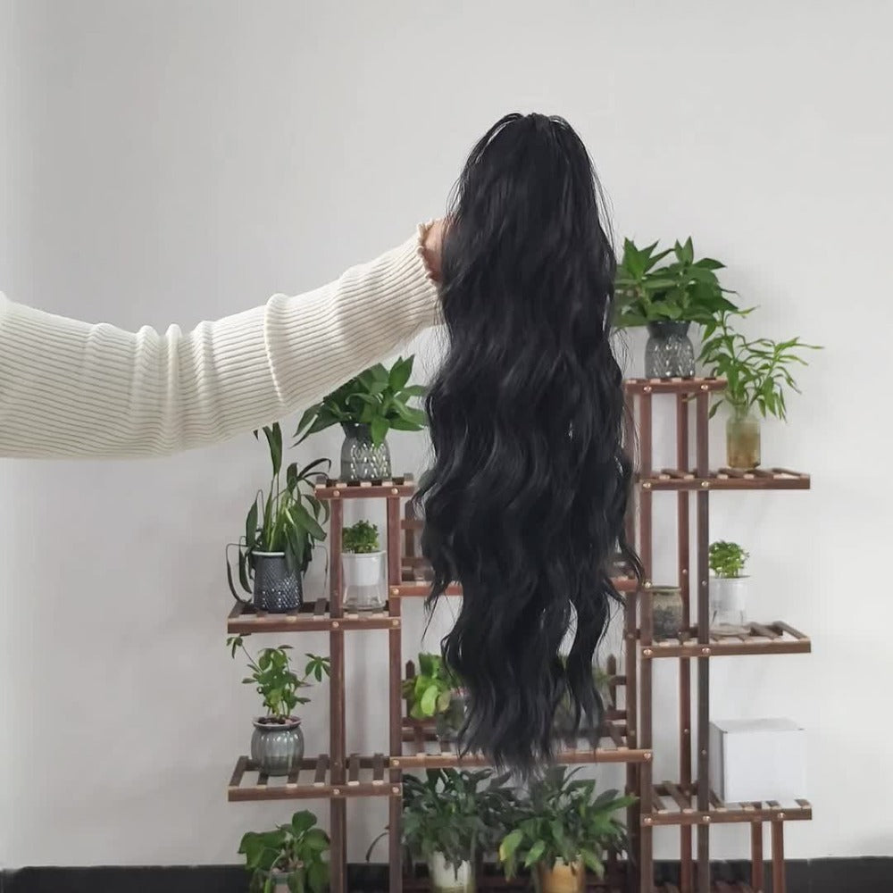 Hair Extensions Water-Wave 16-Inch Synthetic Ponytail with Claw Clip and Eight Color Options for Quick Attachment — image 12