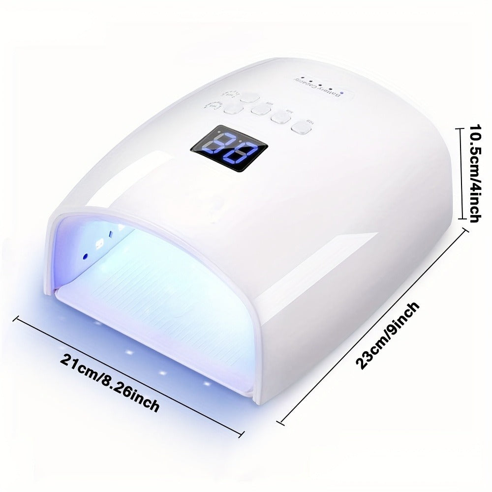 Rechargeable UV LED Nail Lamp with 33 Light Beads, Four-Button Display and Three Style Options — image 5