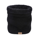 Plain Knitted Scarf Outdoor Velvet Padded Suit Neck Neck Protection Bandana