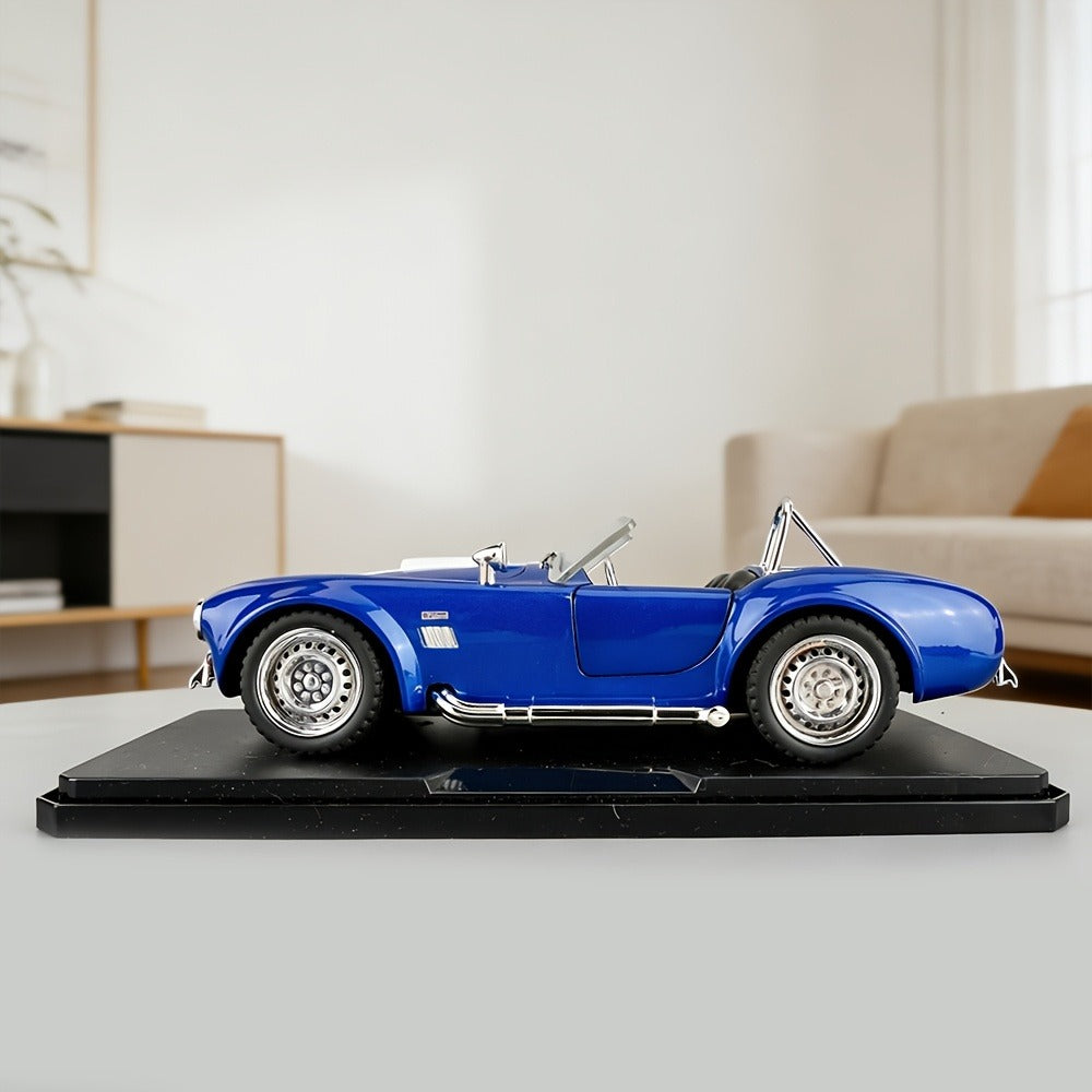 Shelby Cobra 1:22 Scale Zinc Alloy Diecast Model Car, Collector-Grade Exhibition-Quality Replica with Openable Doors — image 