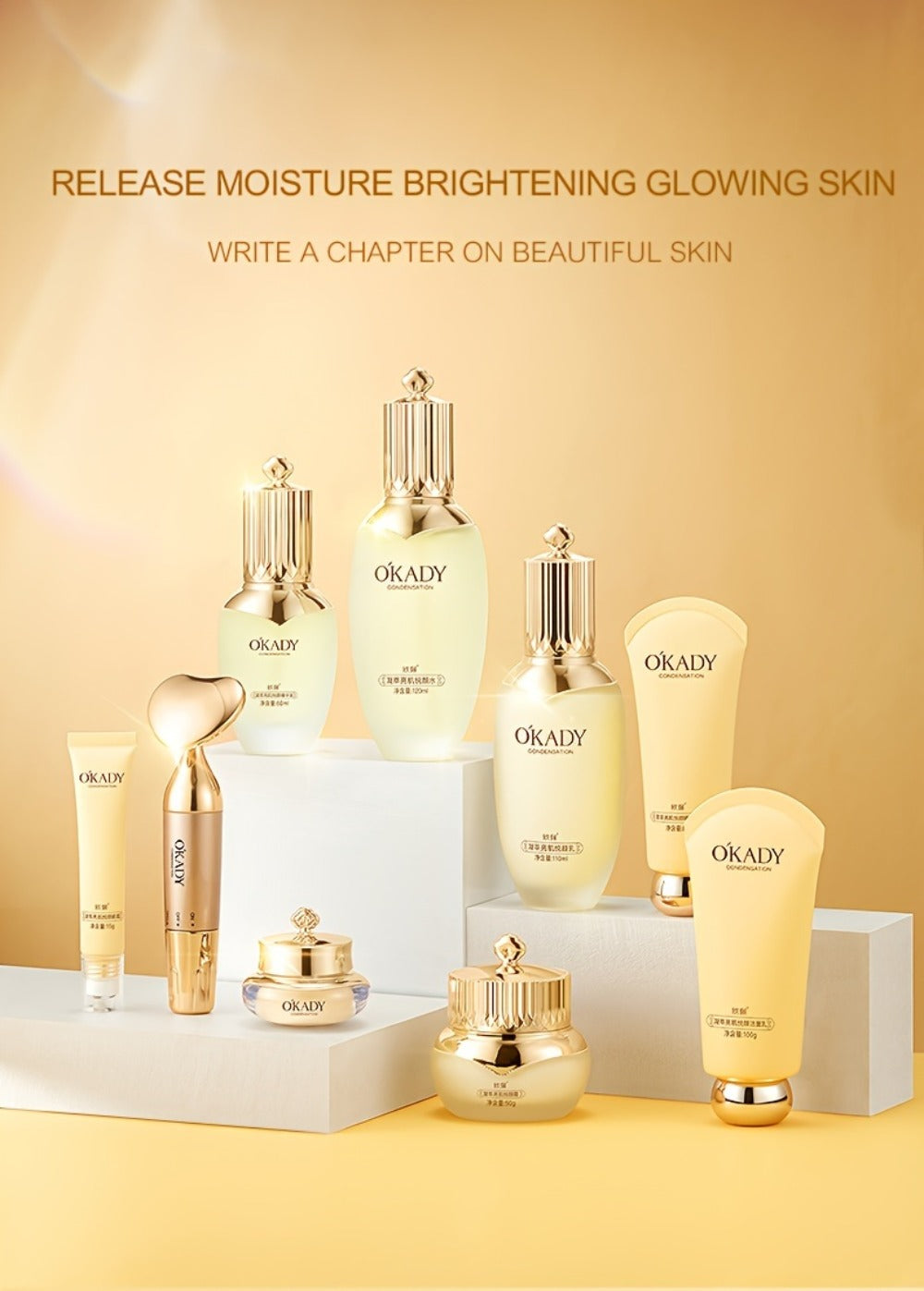 Skincare Set with OKADY Label, 9 Ginseng Products Including Cleanser Toner Essence Serum and Creams — image 11
