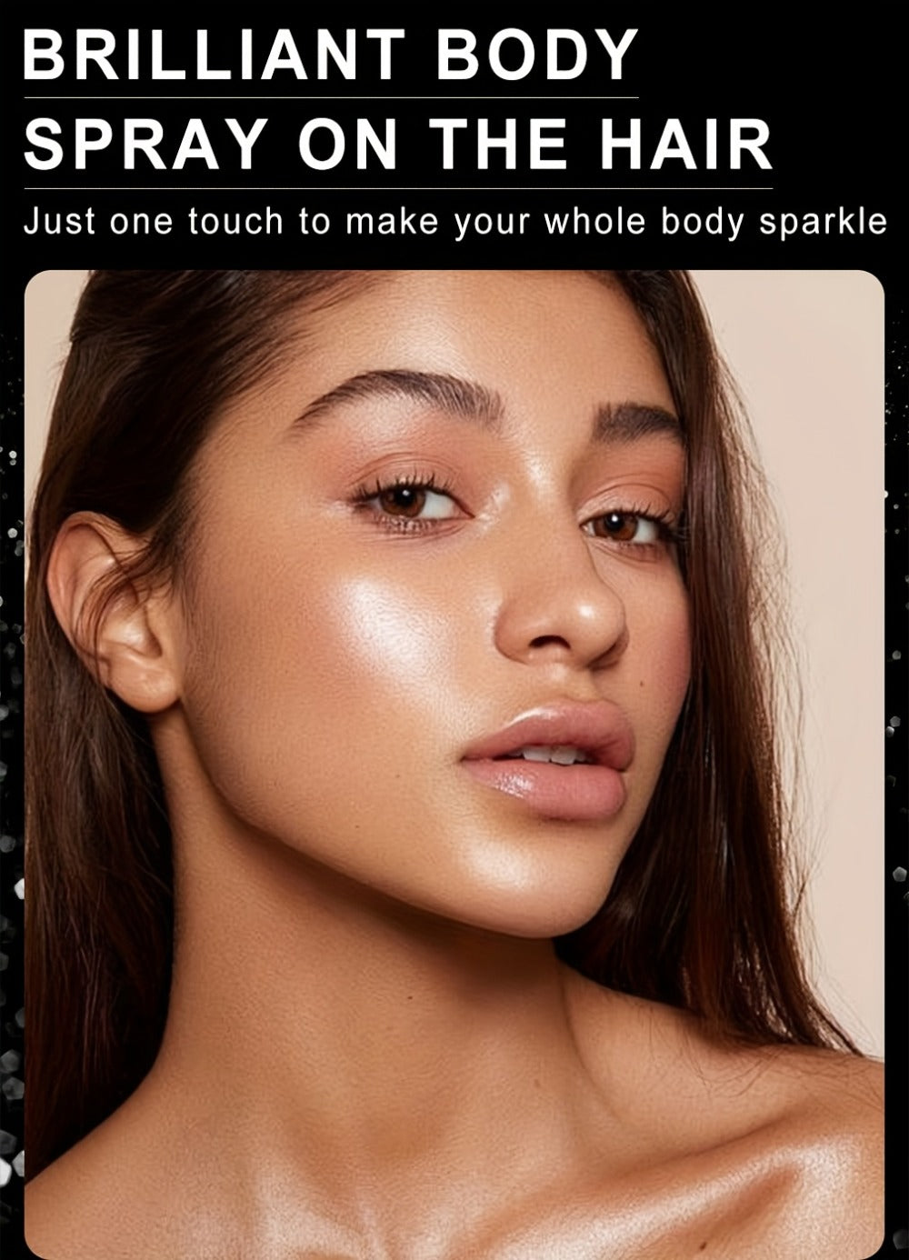 Glitter Spray for Hair & Body Quick Dry Shimmer Spray – High-Gloss Body Glitter for Face Lips Eyes Skin Festival Rave Party P