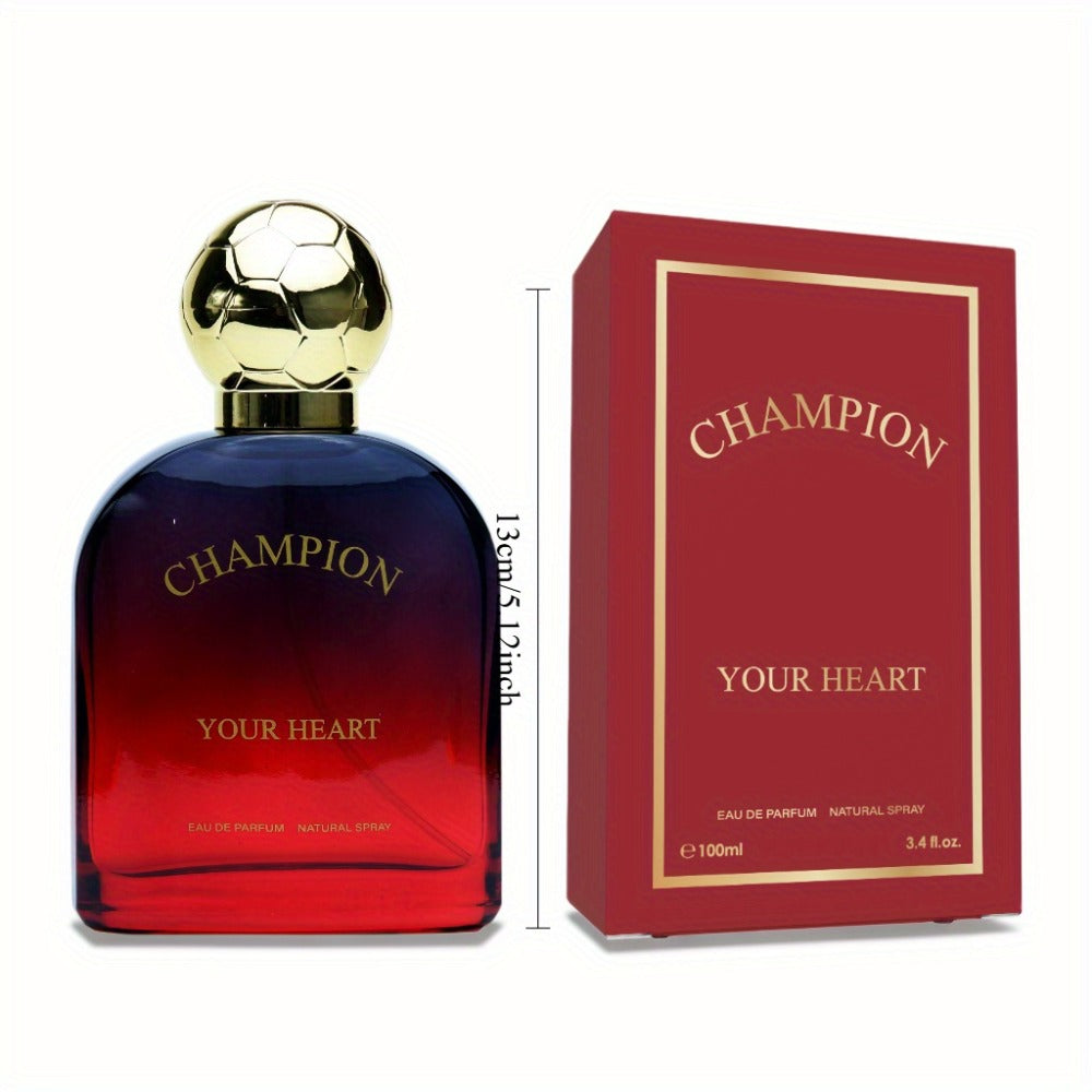 Men's Cologne Champion Your Heart 100ml Eau de Toilette Spray in Red Gradient Bottle with Presentation Box — image 4