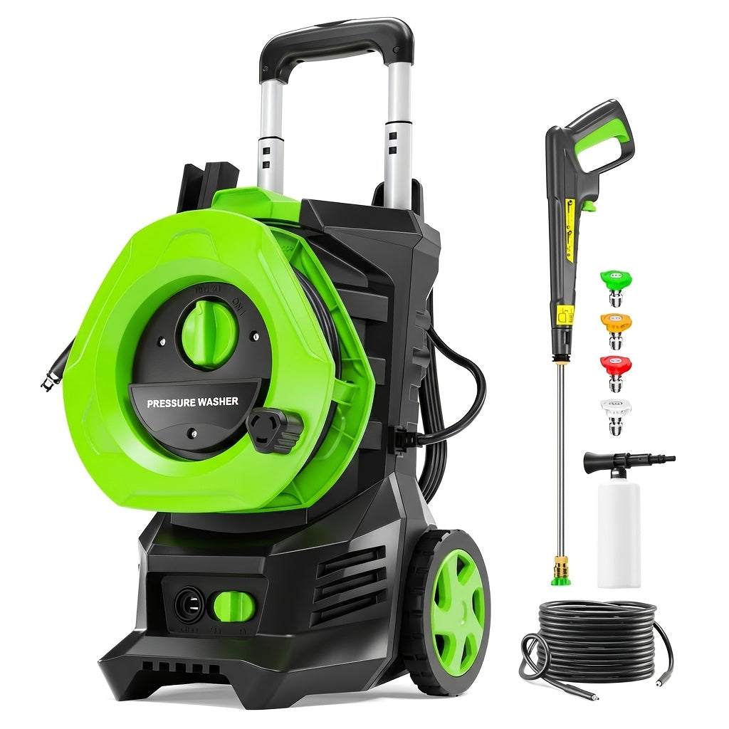 Pressure Washer Electric 4800PSI MAX 2.8 GPM, 25FT Hose, Foam Cannon & 4 Nozzles, Metal Construction Power Washer for Cars — 
