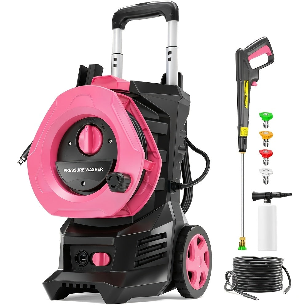 Pressure Washer Electric 4800PSI MAX 2.8 GPM, 25FT Hose, Foam Cannon & 4 Nozzles, Metal Construction Power Washer for Cars — 