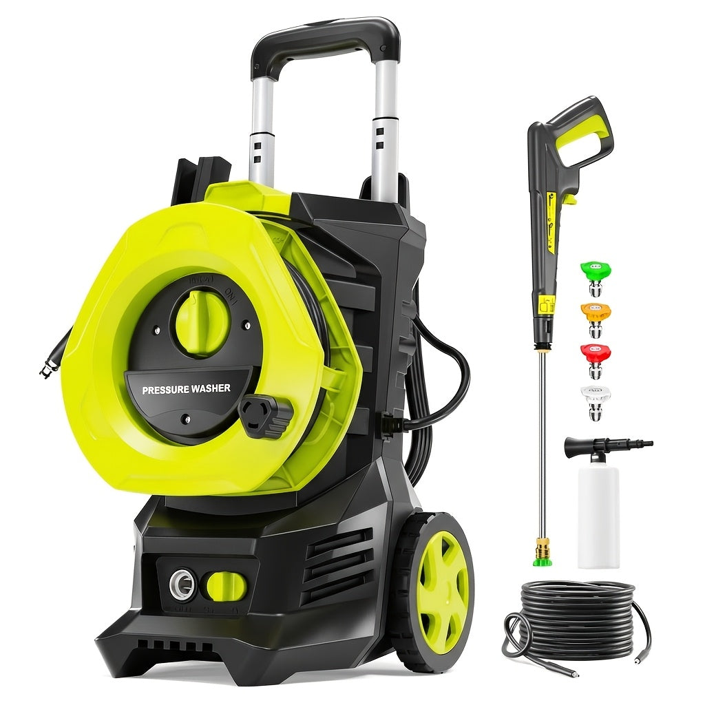 Pressure Washer Electric 4800PSI MAX 2.8 GPM, 25FT Hose, Foam Cannon & 4 Nozzles, Metal Construction Power Washer for Cars — 