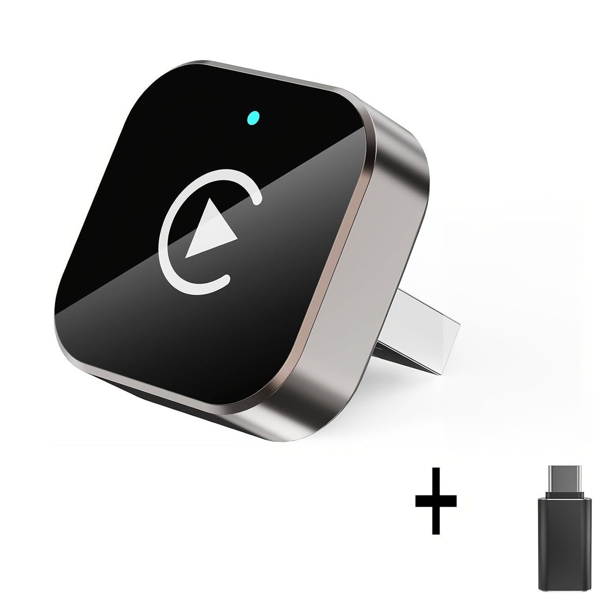 Wireless CarPlay Adapter 2-in-1 Wired to Wireless CarPlay & Android Auto Mini USB Dongle Fast Stable Connection for Apple iOS
