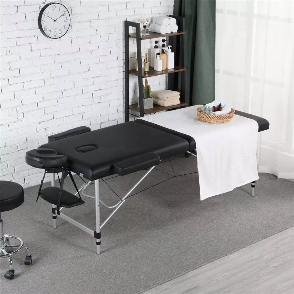 Portable Massage Table Foldable Aluminum Spa Bed, 3-Fold Adjustable Height 24" Wide Padded Treatment Bed — image 10