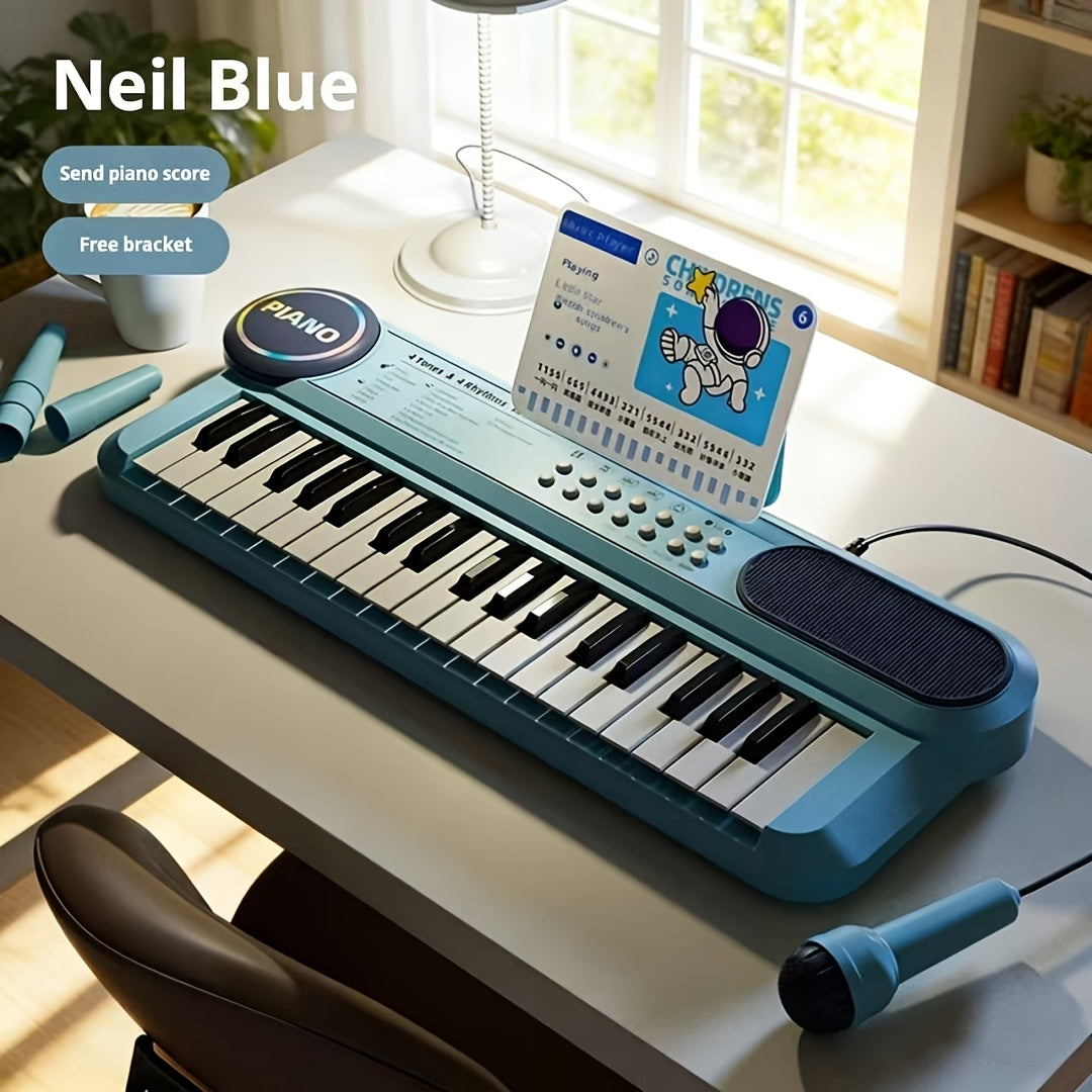 Kids Electronic Keyboard Piano 37 Keys with Microphone, Multi-Function Musical Instrument Toy for Children — image 14