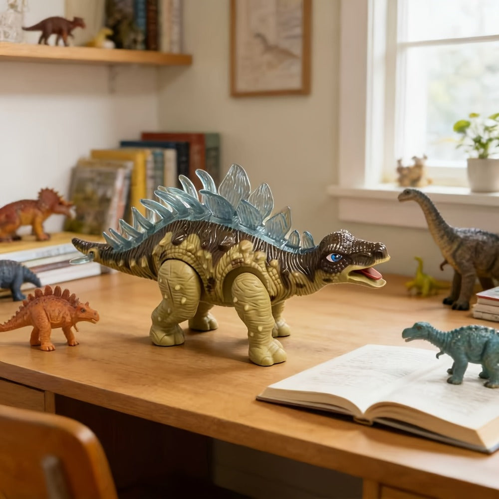 Walking Dinosaur Toy with Sound & Light, Realistic Triceratops & Dragon Dinosaur Figures for Kids — image 9