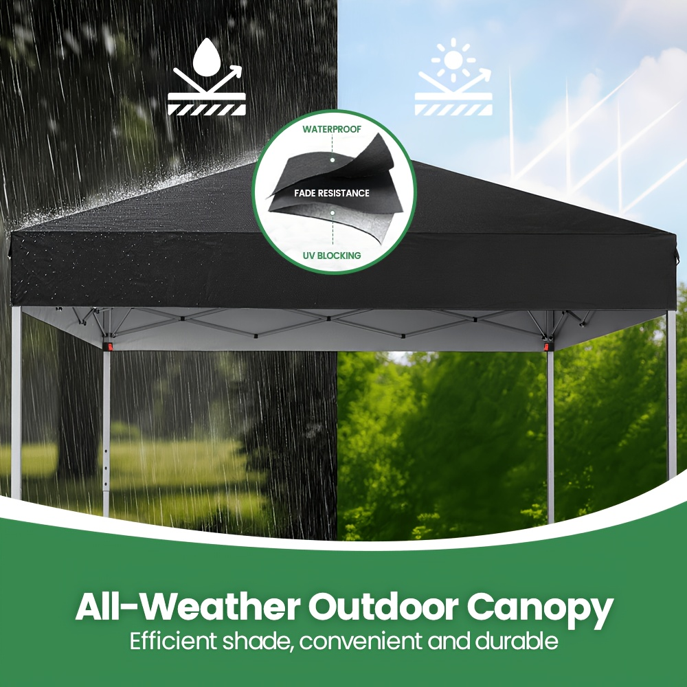 Straight-Leg 10x10ft Pop-Up Canopy Tent with 420D Oxford Top, Three Heights and Eight Colors — image 12