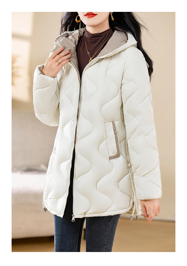 Winter Disposable Cotton-padded Coat For Women Padded Down Jacket Korean Style Mid-length Warm Jacket For Women