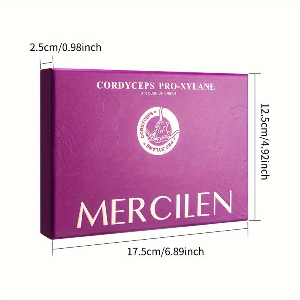 Air Cushion BB Cream Foundation Moisturizing Medium Coverage Dewy Finish with Plant Squalane Glycerin Tri-Color Adaptive Blen
