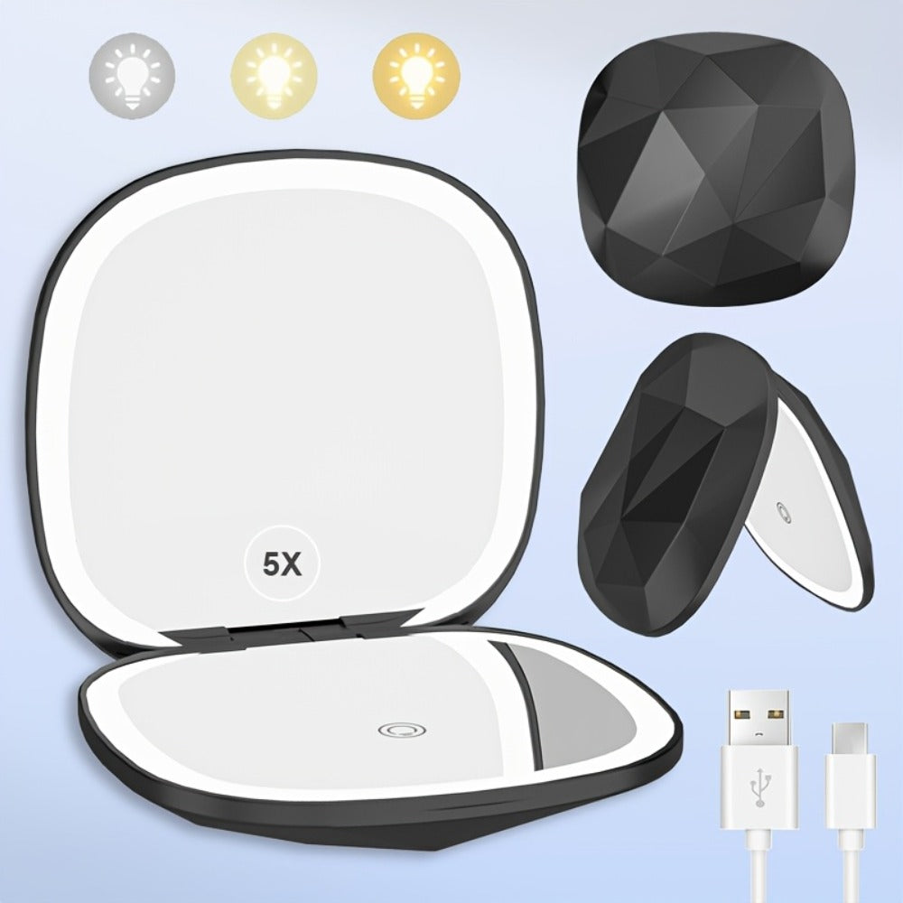 Makeup Mirror with 5X Magnification and 3 Color Lights for Women — image 6