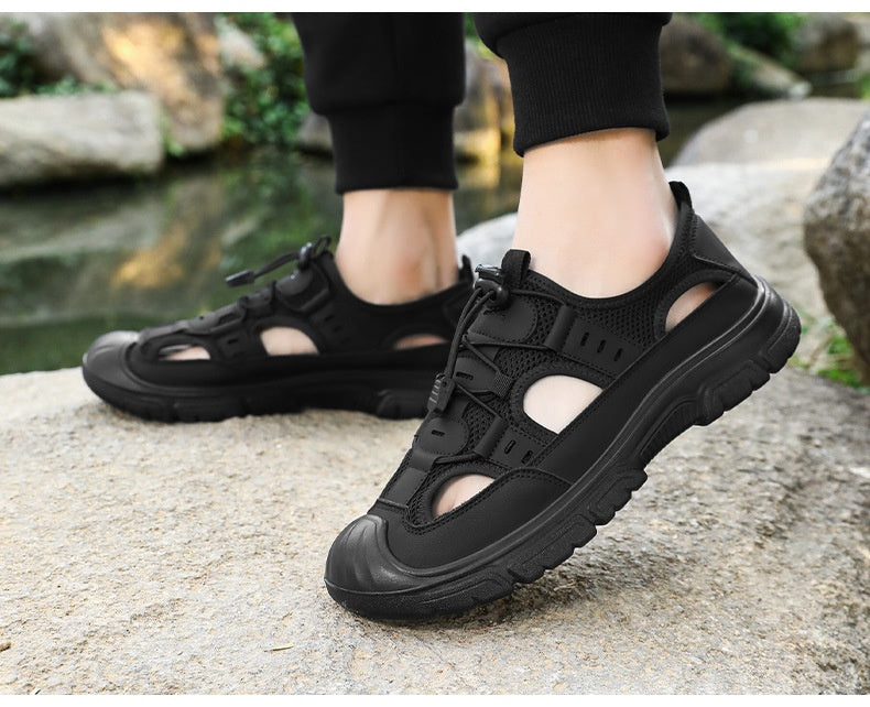 Summer Beach Hole Wading Rotating Button Sandals Men's Casual Shoes