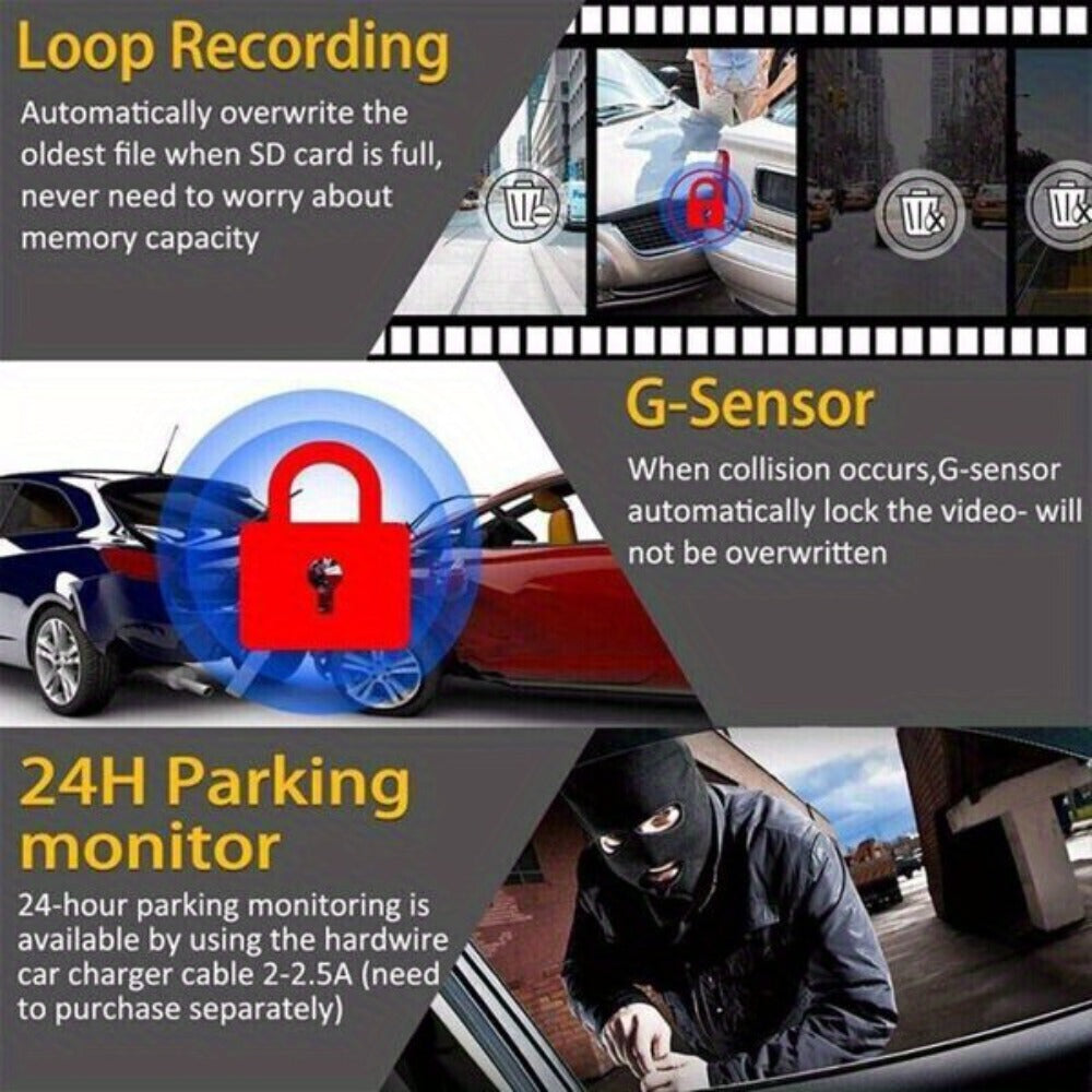 1080P WiFi Dash Cam 170° Wide Angle – HD Car DVR with G-Sensor, Loop Recording, Night Vision, Smartphone App View — image 15