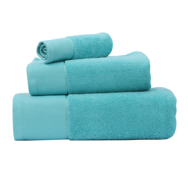 Cotton Bath Towel 3 Piece Gift Set - Water Absorbing Towels
