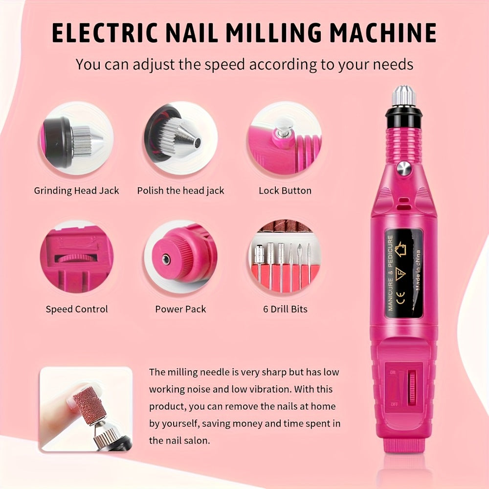 35-Color Gel Nail Polish Kit with UV LED Lamp, Electric Nail Grinder, Four Top Coats and Decoration Tools — image 5