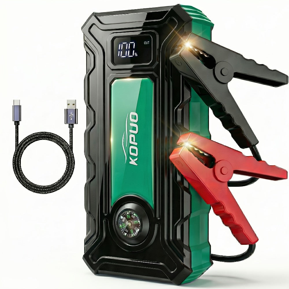 Red or Green Jump Starter with Digital Battery Display and Smart-Clip or Straight-Clip Cable Options — image 5