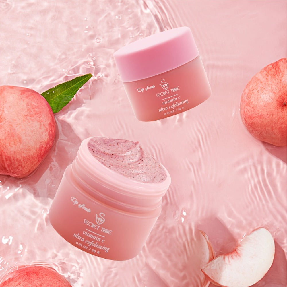 Lip Care Set 3pcs – Lip Mask, Lip Scrub Balm & Lip Brush Kit with Natural Ingredients for Deep Hydration, Exfoliation & Lip C