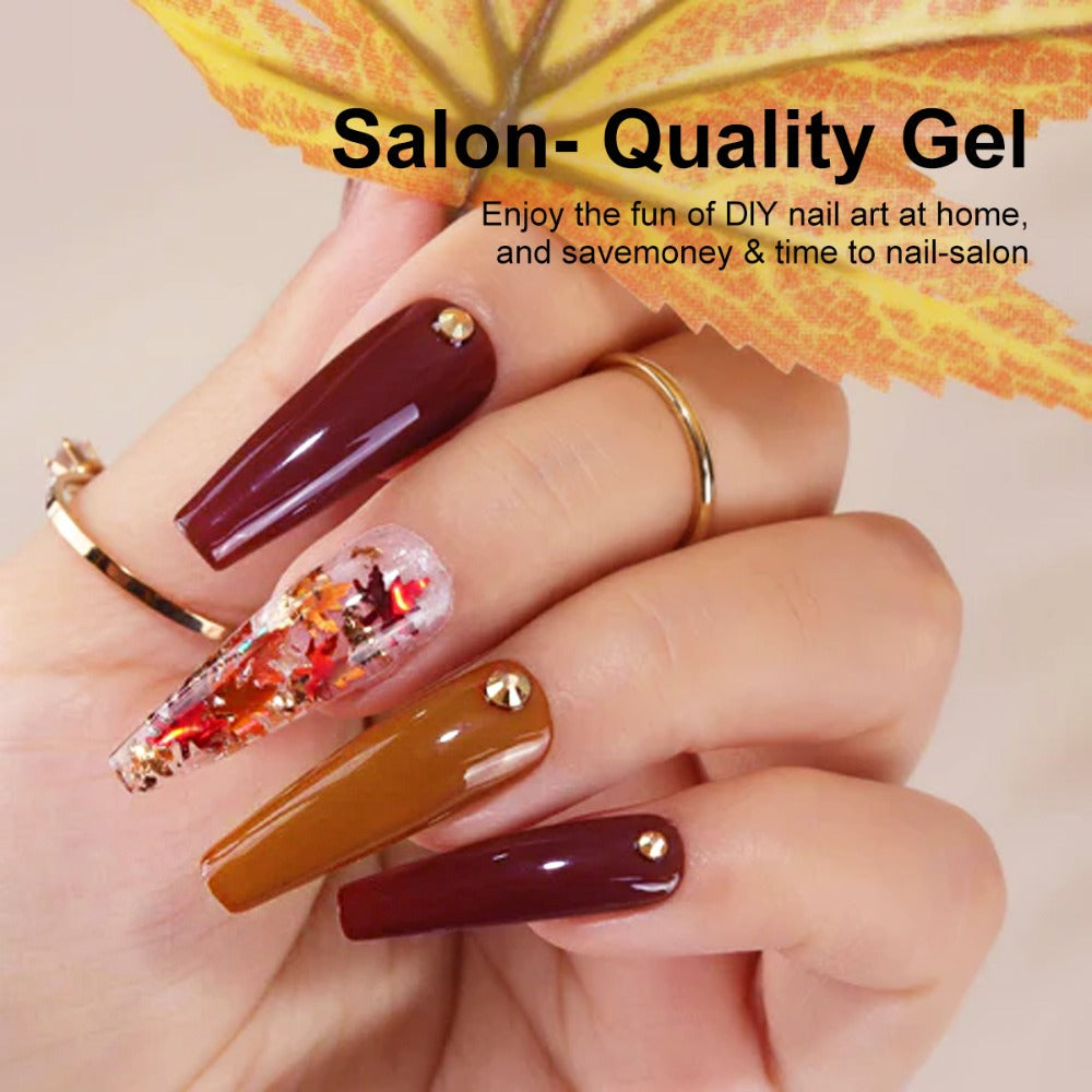 20-Color Gel Nail Polish Kit, Model ZH666-2 with UV LED Lamp, Red-to-Pink Shades, Base Coat and Top Coats — image 6