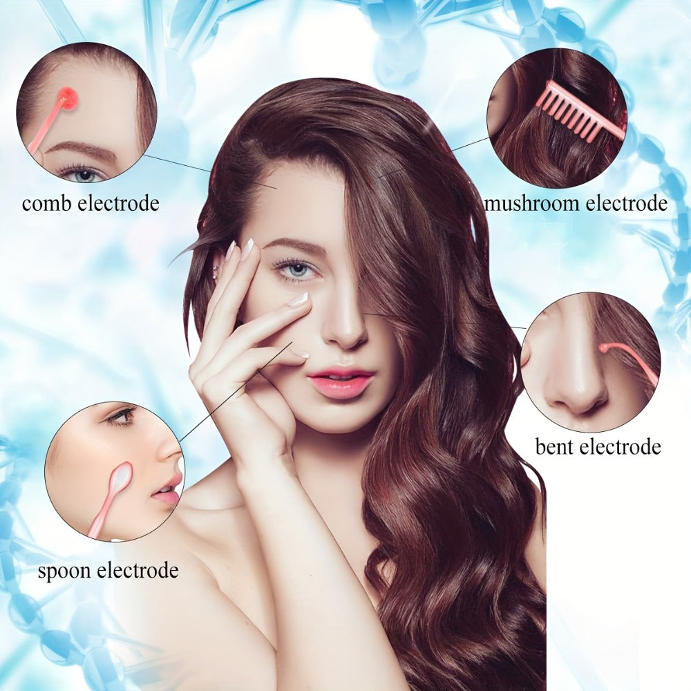 High Frequency Facial Massager 4-in-1 Skin Care Stick Portable Home Use Acne Treatment Rejuvenation Beauty for Home or Salon 