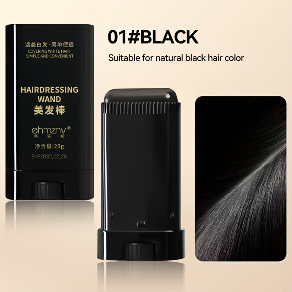 Gray Root Coverage Hair Color Stick with Comb – Waterproof Sweat-Resistant Instant Root Touch Up, Plant-Based Squalane Formul