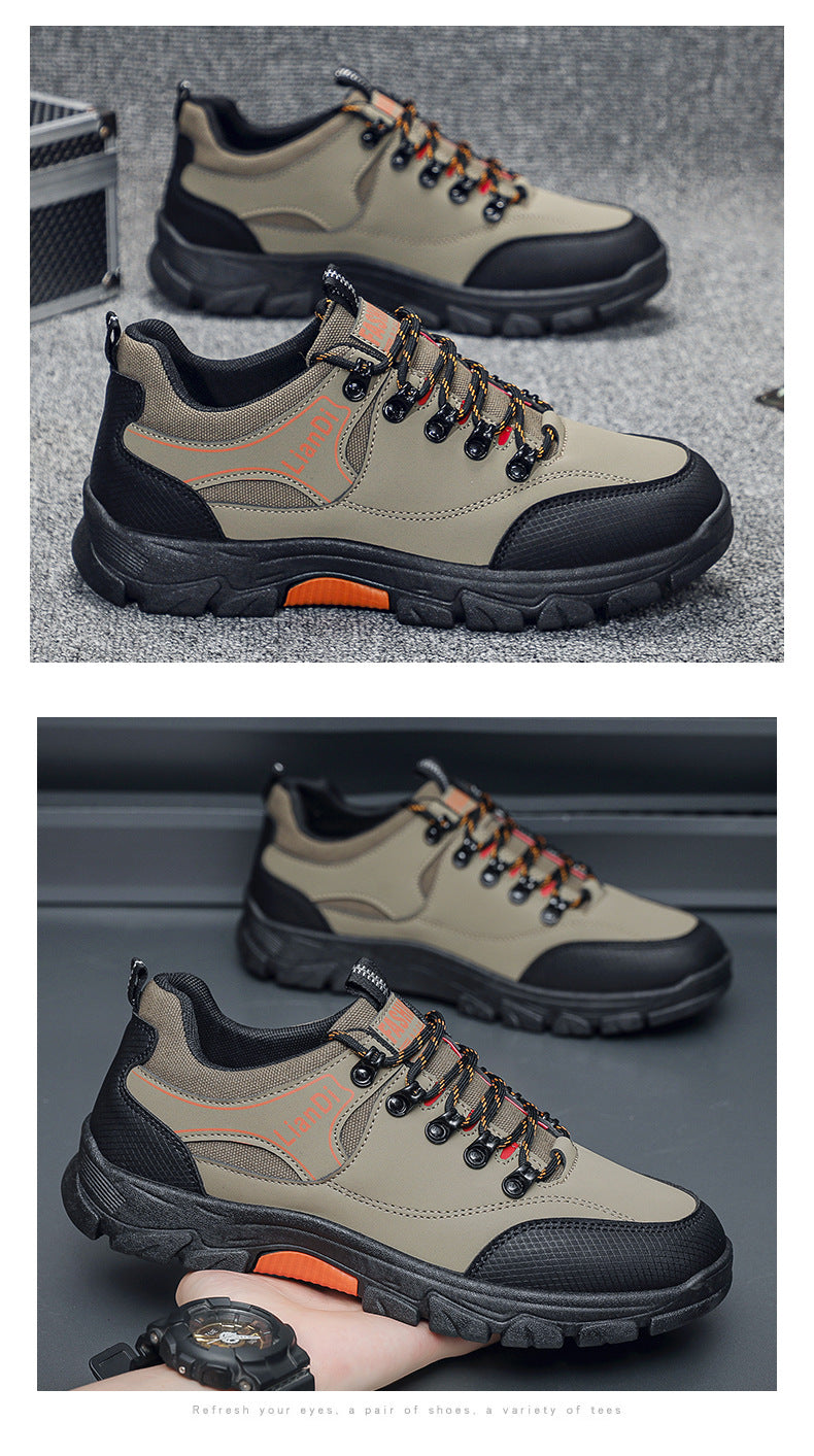 Mens Thick-Soled Outdoor Hiking Shoes