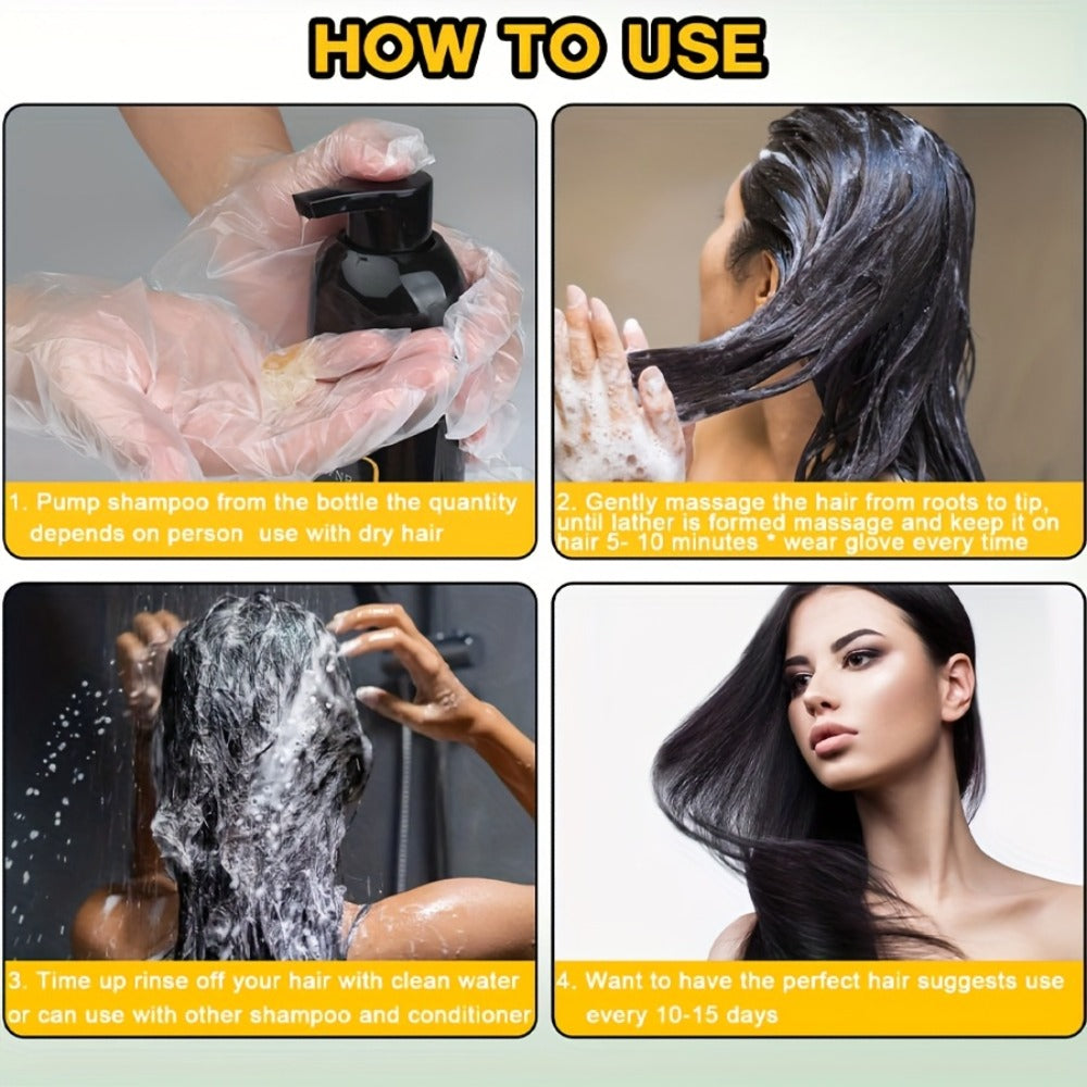 Hair Dye Shampoo Natural Plant Pigments, Fast Gray Hair Coverage in 1 Wash, 3.38oz Travel Size, Black Brown Chestnut Brown — 