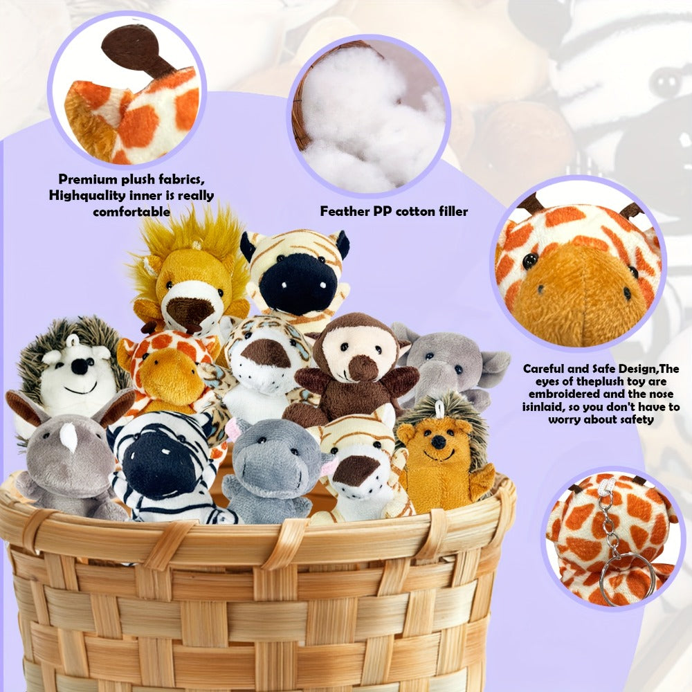 Stuffed Animal Mini Forest Animal Set with 12- or 24-Piece Pack Options for Party Favors and Prizes — image 4