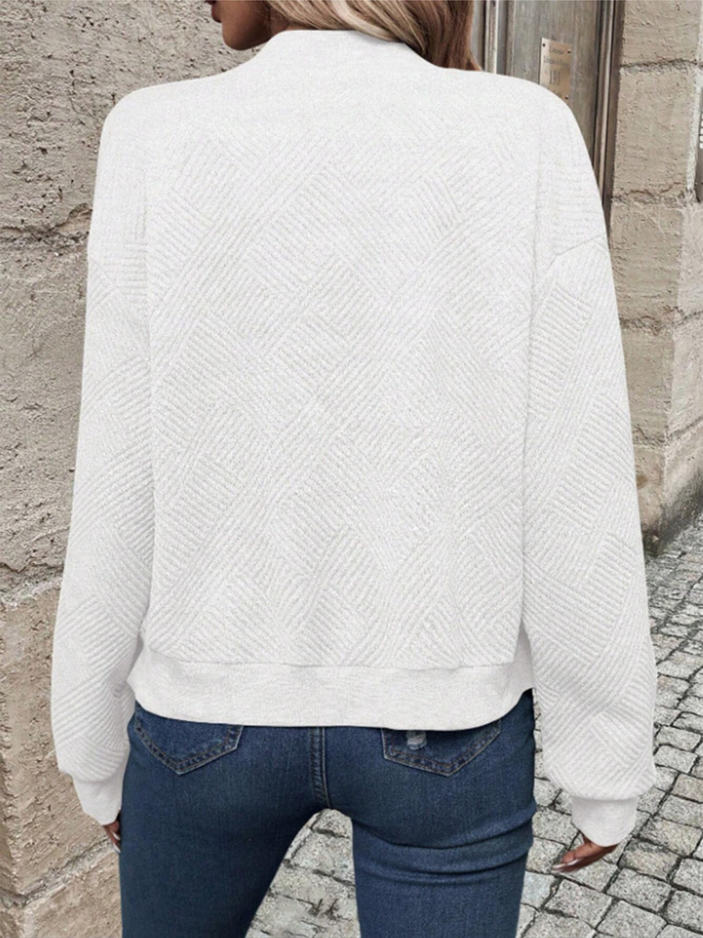 Solid Color Zipper Jacket Coat For Women