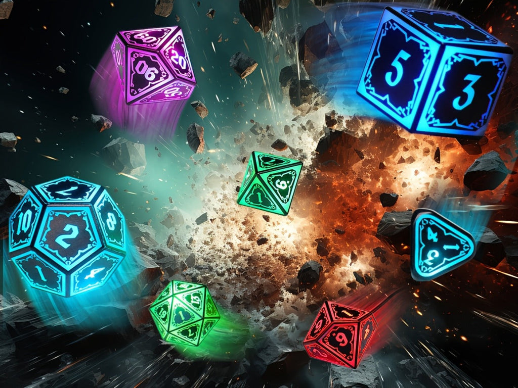 RGB LED DND Dice Set Rechargeable 7pcs, Illuminated Polyhedral Dice with Type-C Charging Case for D&D RPG Tabletop Games — im