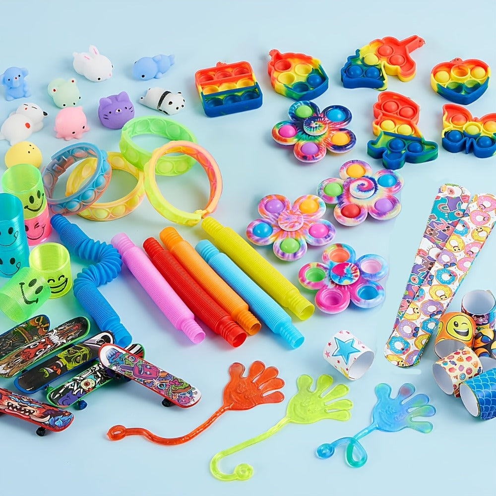 Party Favors Toys 60 Pack, 9 Styles Bulk Fidget Toy Set for Kids, Goodie Bag Fillers, Birthday Party Prizes — image 3