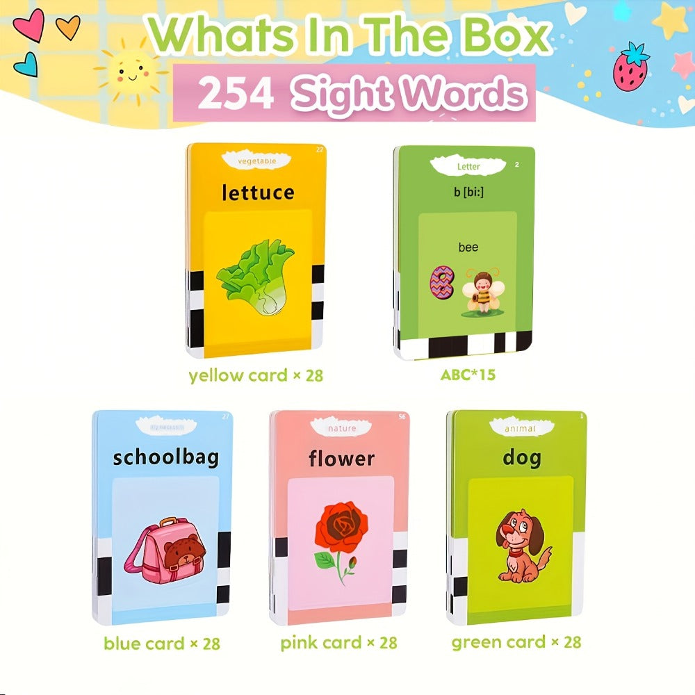 Talking Flash Cards for Kids 224 & 510 Words, Electronic Language Learning Device for Preschoolers Ages 3-6 — image 4