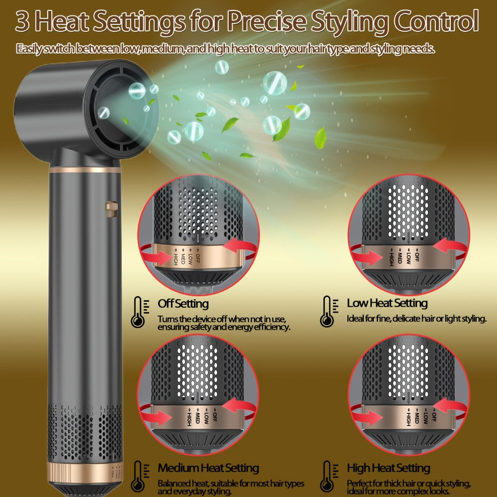 5-in-1 Hot Air Brush Negative Ion Hair Styler Blow Dryer Curler Straightener Volumizer, for Home, Travel and Salon Hair Styli