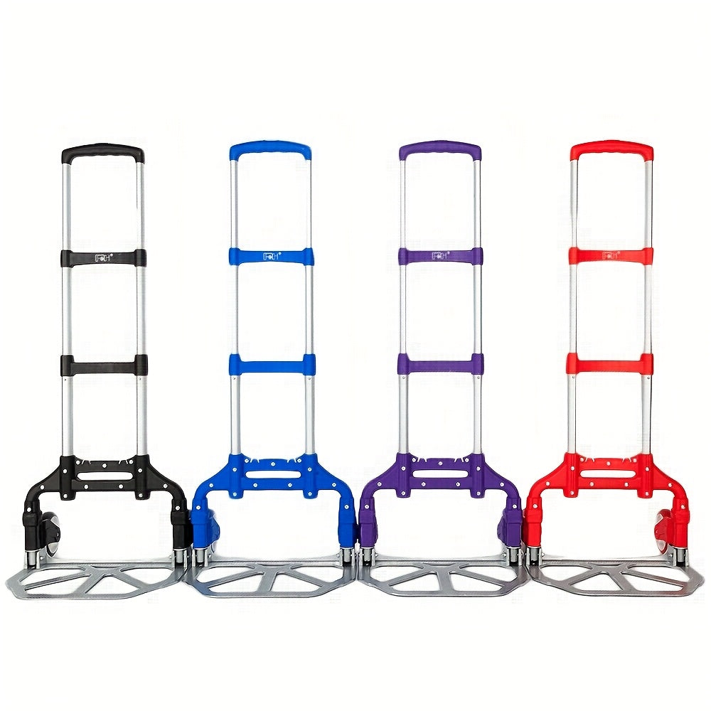 Compact Folding Aluminum Hand Truck with Telescoping Handle, 165 lb Load Label and Four Color Options — image 3