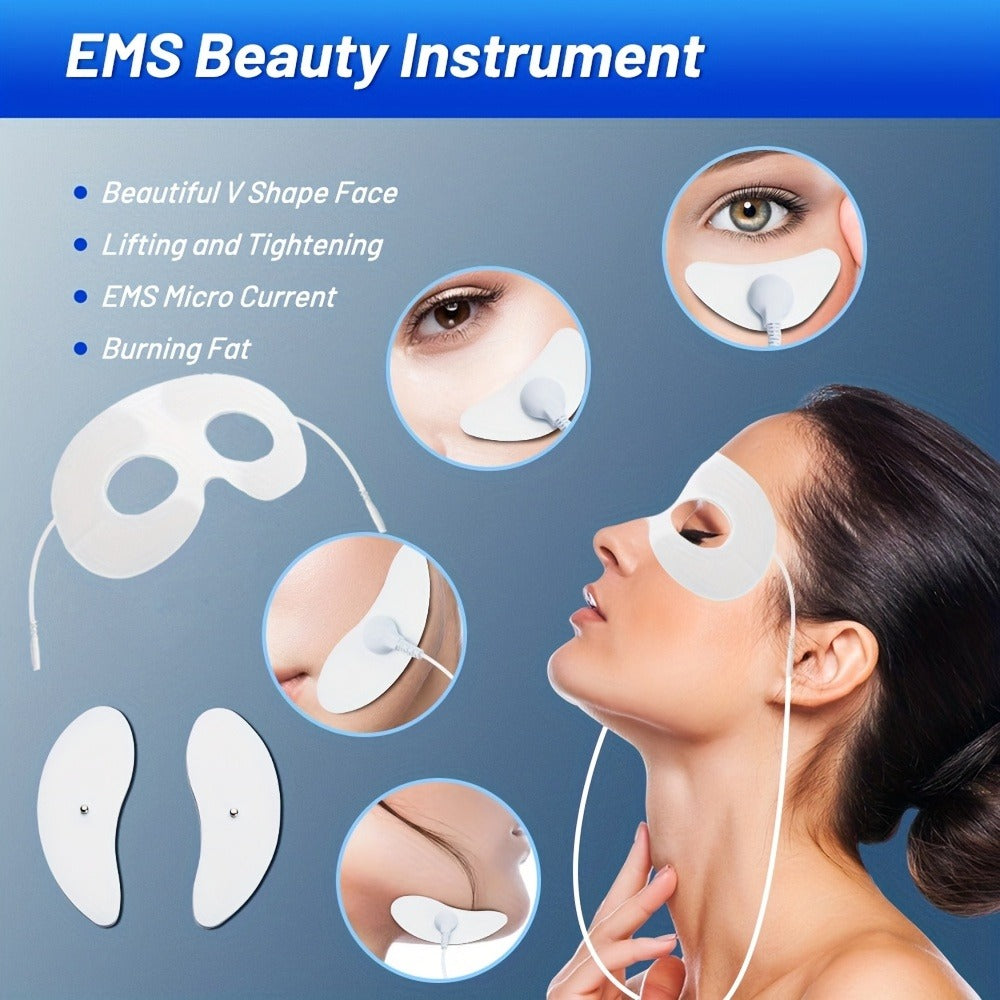 EMS Facial & Eye Massager Microcurrent TENS Device FDA Cleared Face Slimming Eye Lift 6 Modes 10 Levels for Home or Salon Spa