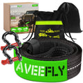 Recovery Tow Strap 4-in-1 Kit 4000-6000 LBS – Off-Road Emergency Strap with D-Ring Shackles, Safety Flag & Storage Bag for Tr