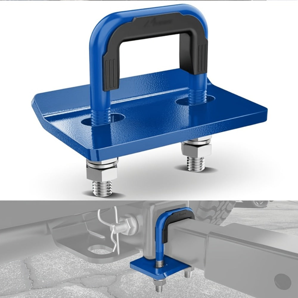 Trailer Hitch Tightener Anti Rattle Stabilizer 2 Inch Heavy Duty Steel U-Bolt with Rubber Cover Hitch Mount Wobble Eliminator