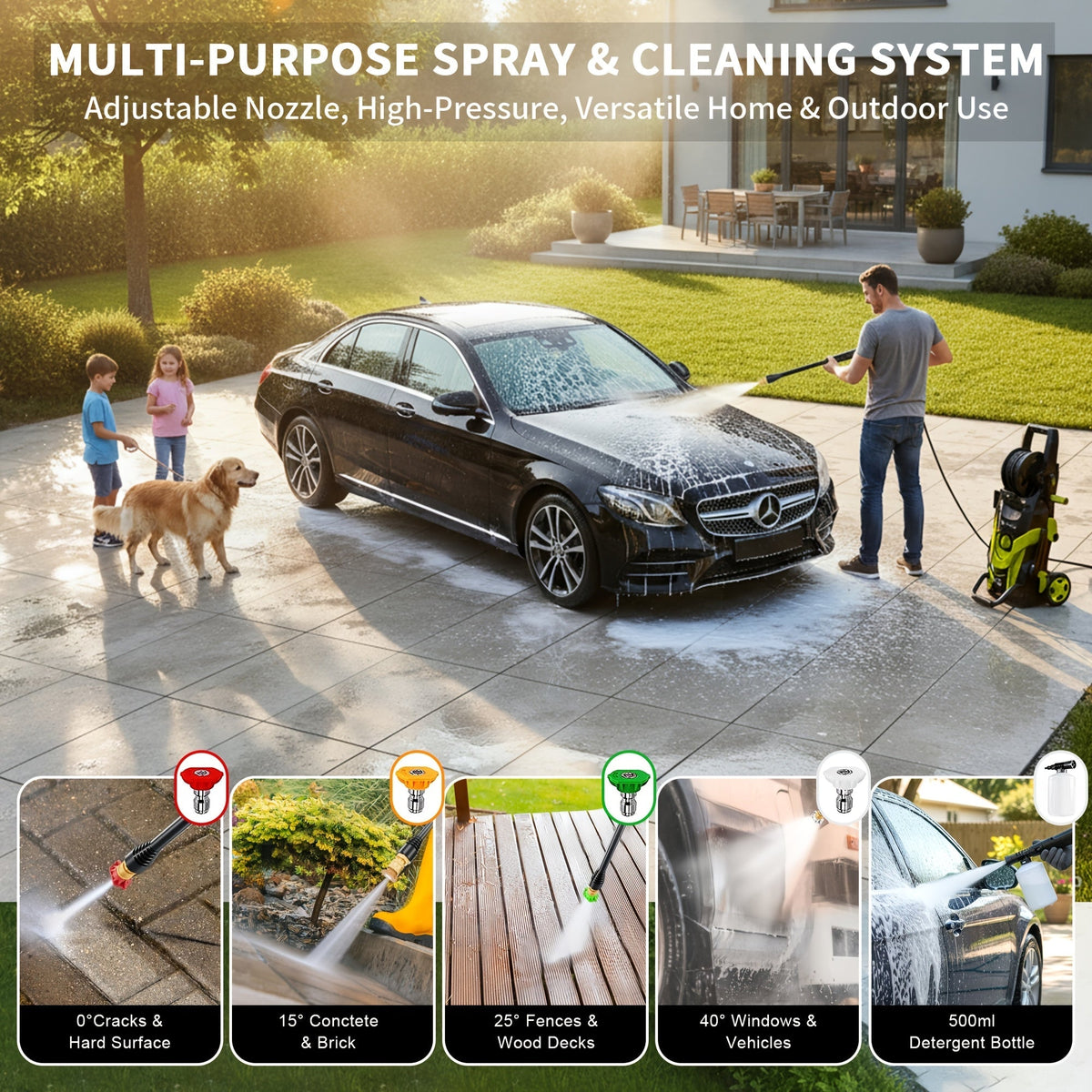 Electric Pressure Washer High PSI for Garden, Patio and Yard Use, with the Listed Configuration — image 6