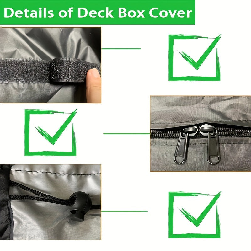Deck Box Cover Heavy Duty Waterproof | Outdoor Storage Cabinet Patio — image 2