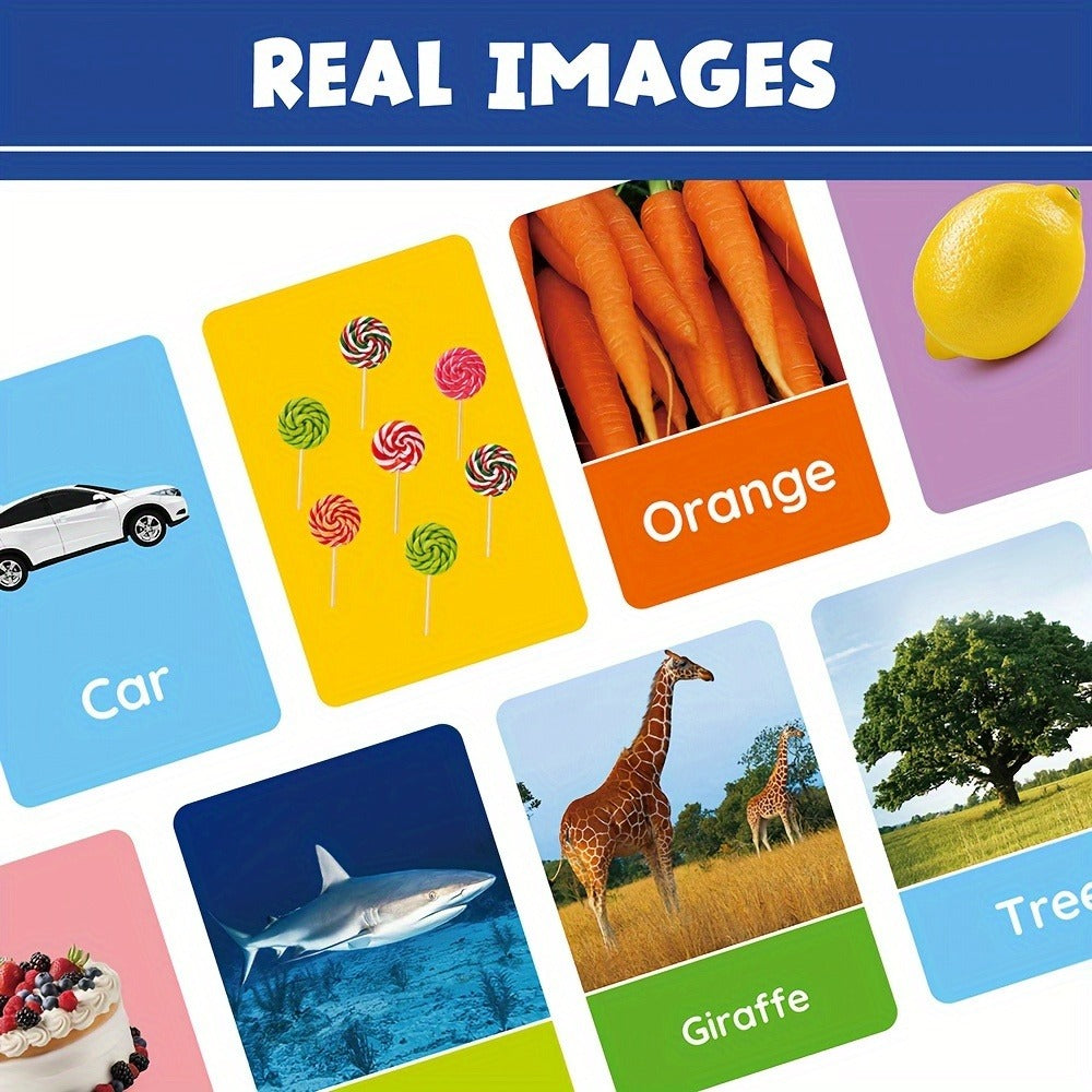 Toddler Flashcards 84 Double-Sided Cards 168 Pictures, 8 Categories ABC Letters Numbers Animals Shapes Colors Food Vehicles —