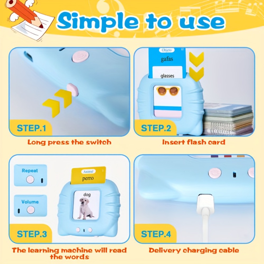 Bilingual English Speaking Flash Cards for Kids, 56 Cards 112 Visual Sight with the Listed Color, Size or Set Options for Eve